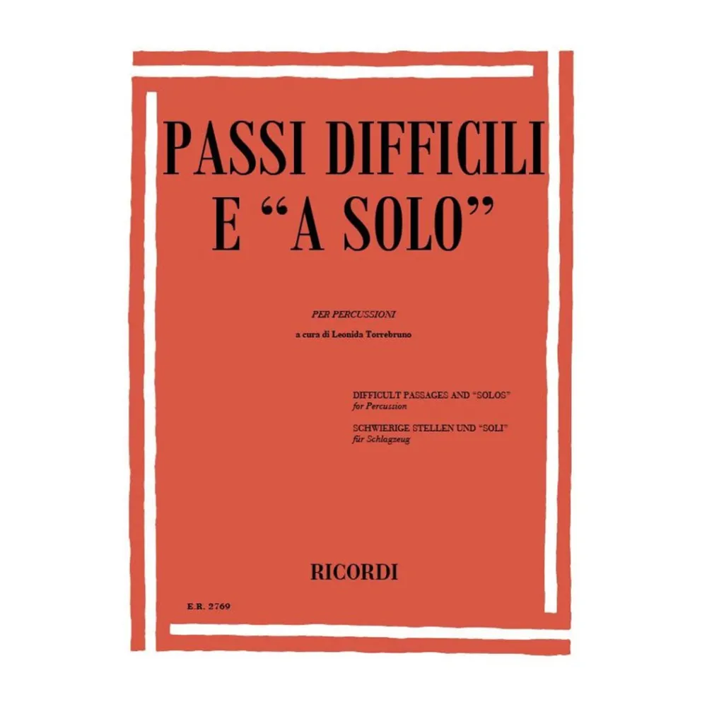 LEONIDA TORREBRUNO PASSI DIFFICILI A SOLO PER PERCUSSIONI