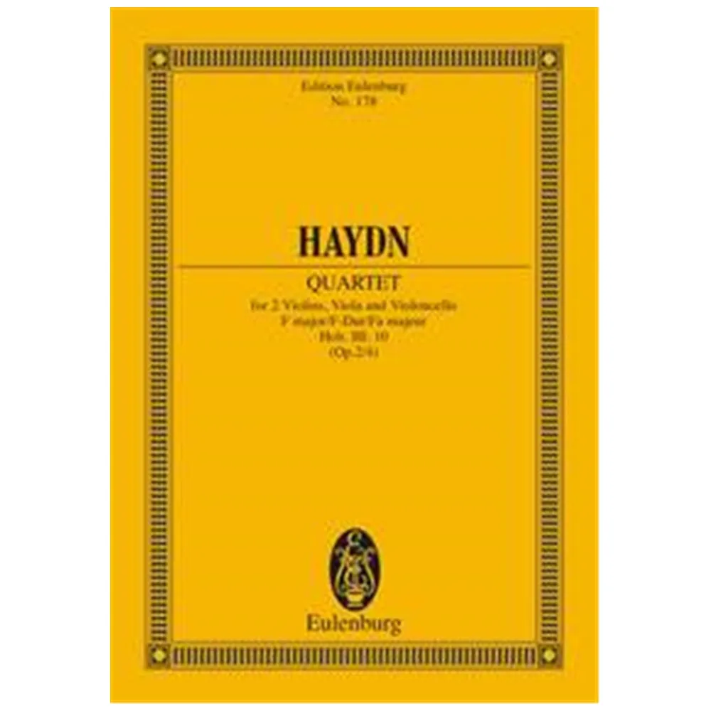 HAYDN STRING QUARTET IN F MAJOR OP. 2 NO. 4 HOB. III