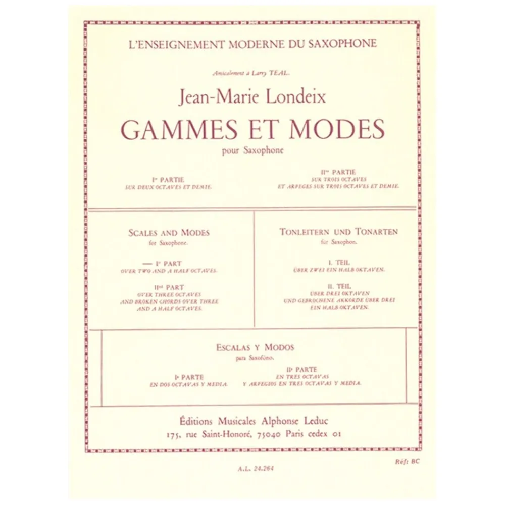 LONDEIX GAMMES ET MODES POUR SAX 1° PARTE