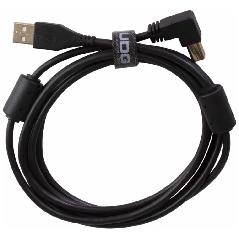 UDG U95004BL – ULTIMATE AUDIO CABLE USB 2.0 A-B BLACK ANGLED 1M (BLACK)