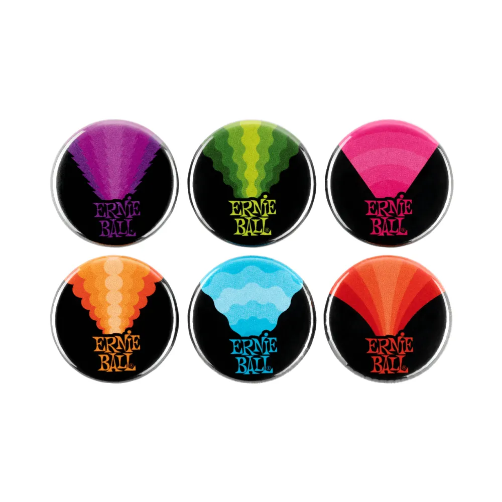 ERNIE BALL 4008 COLORS OF ROCK’N’ROLL 1 BUTTONS 6PZ