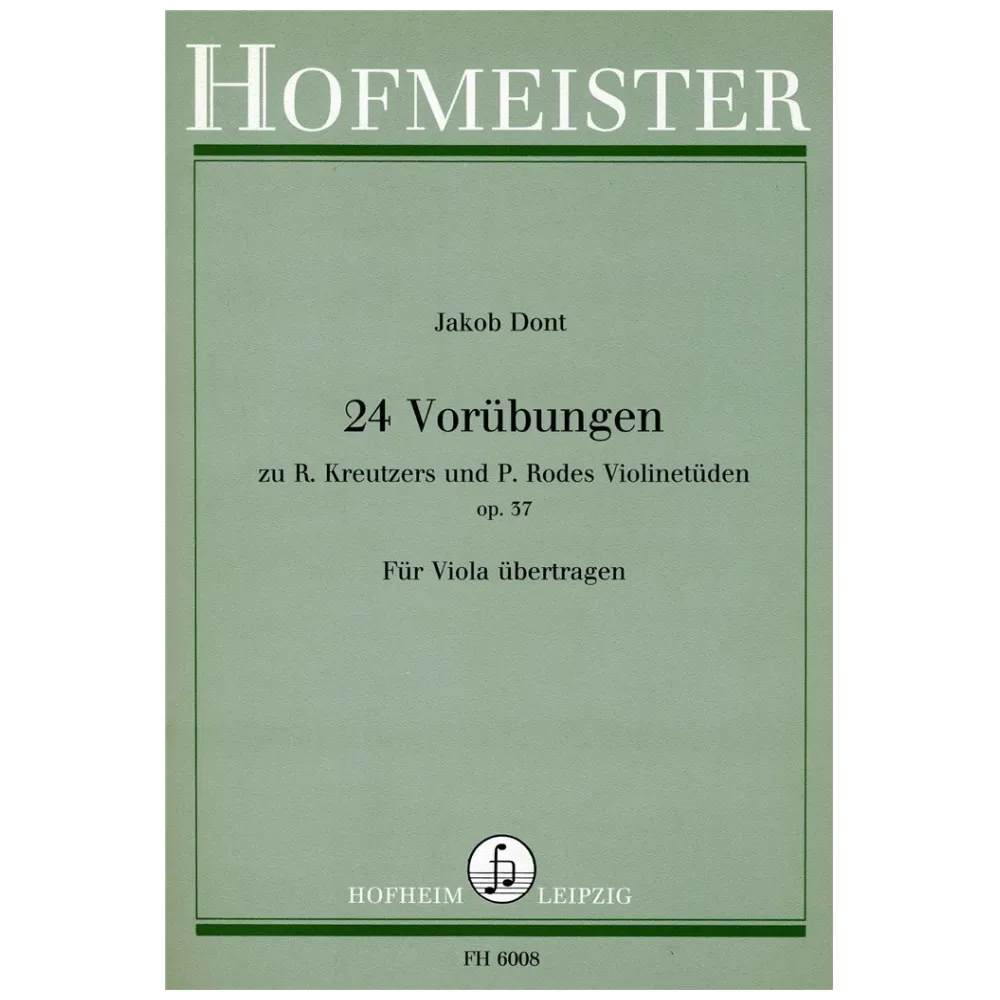 DONT 24 VORÜBUNGEN FÜR VIOLINE, OP. 37 TRASCH. PER VIOLA