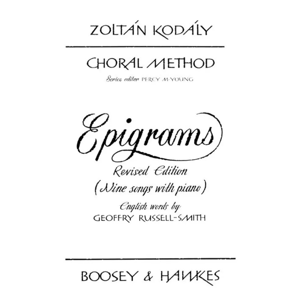 ZOLTAN KODALY EPIGRAMS SONGS VOICE AND PIANO