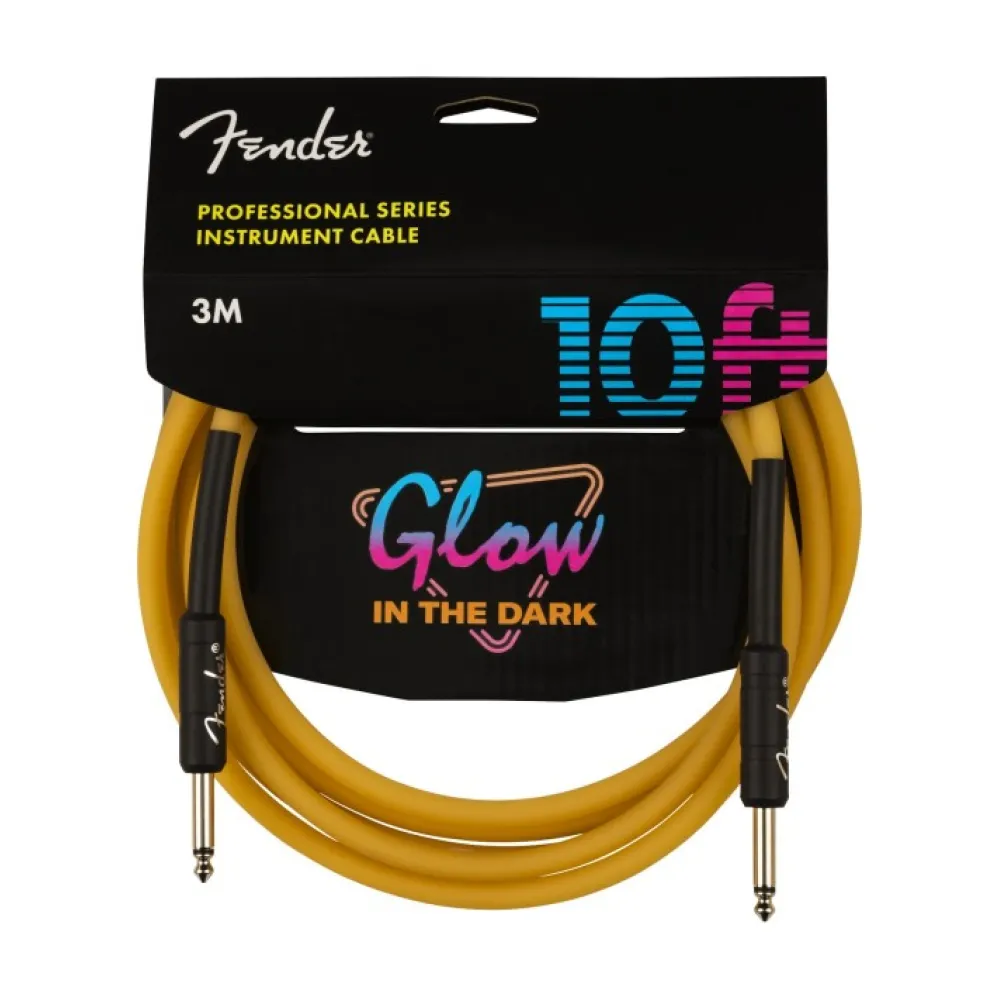 FENDER PROFESSIONAL SERIES GLOW IN THE DARK CABLES 10FT