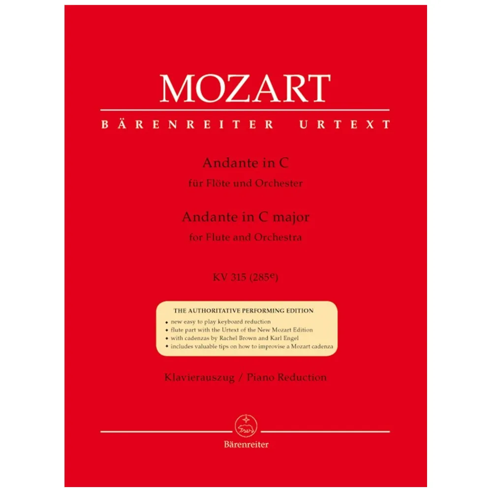 MOZART ANDANTE IN C MAJOR KV315 FLAUTO E ORCHESTRA