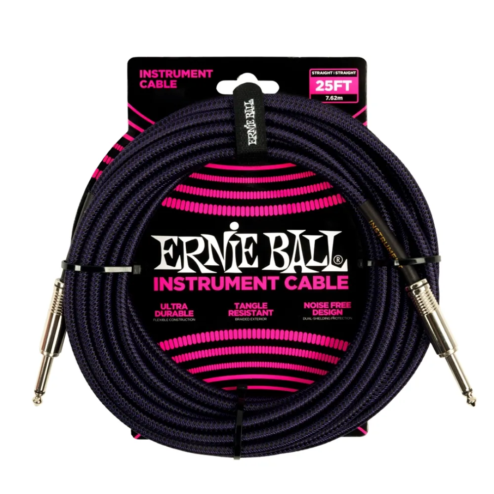 ERNIE BALL 6397 BRAIDED STRAIGHT STRAIGHT 7.6M