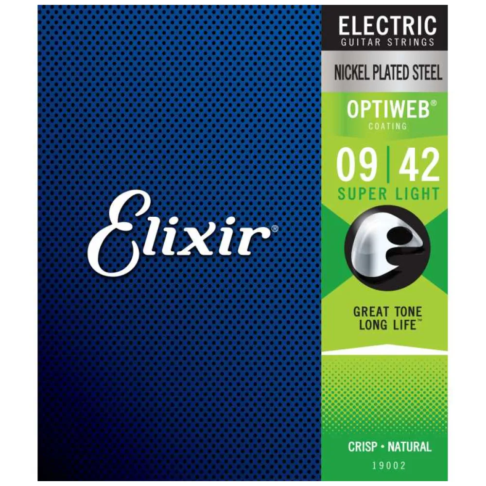 ELIXIR 19002 ELECTRIC NICKEL PLATED STEEL OPTIWEB