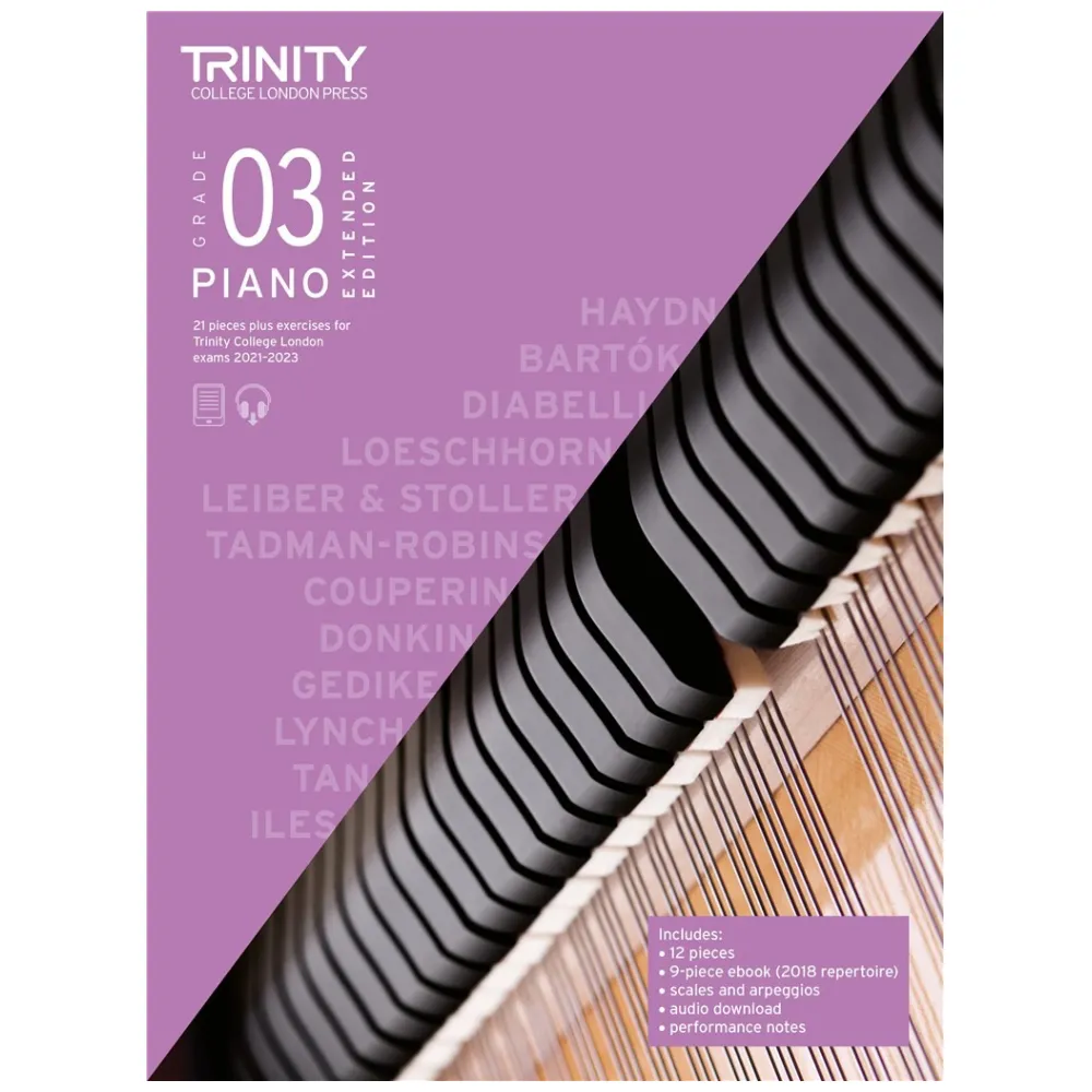 TRINITY PIANO EXAM PIECES & EXERCISES 21-23 GRADE 3 EXT ED