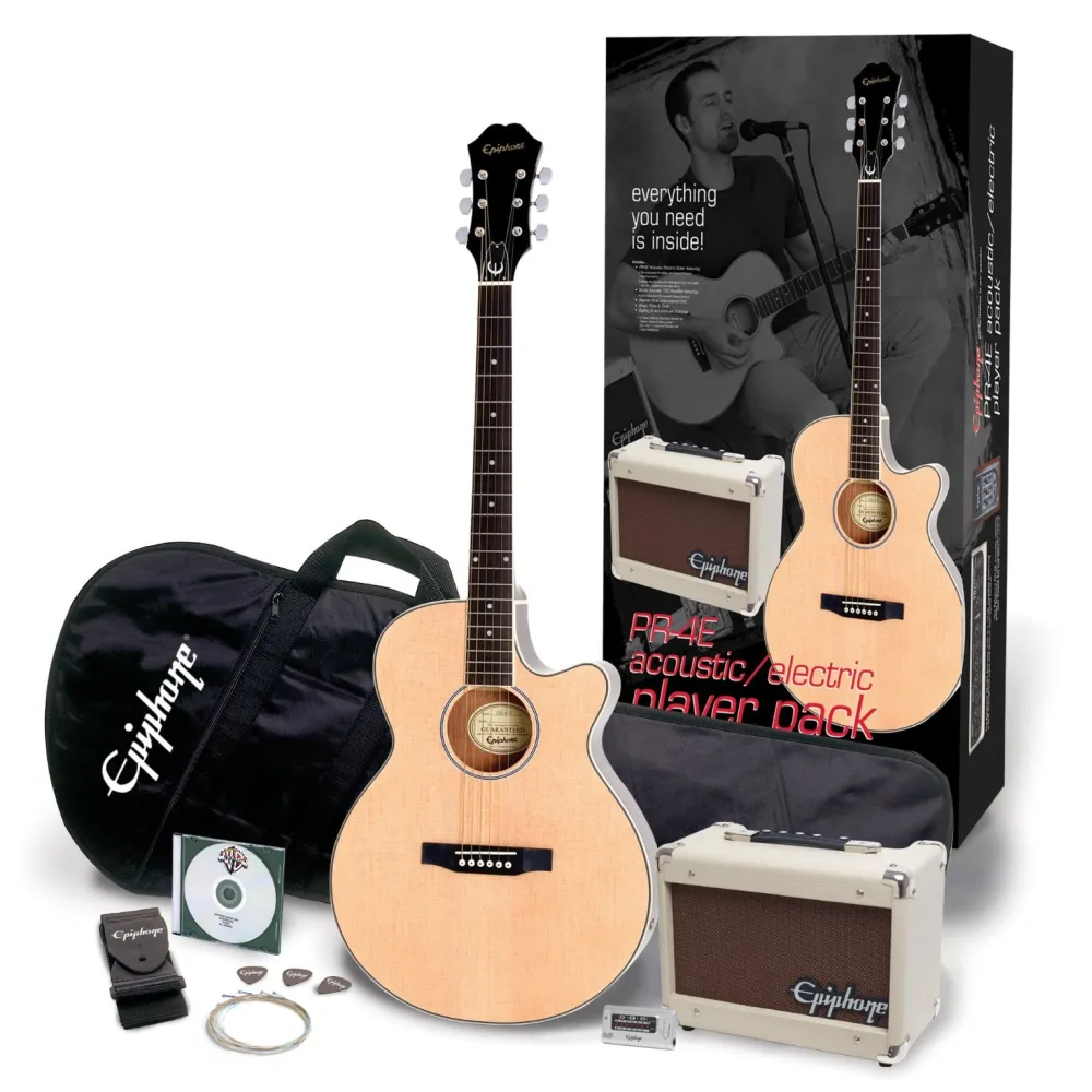EPIPHONE PR4E ACOUSTIC/ELECTRIC PLAYER PACK