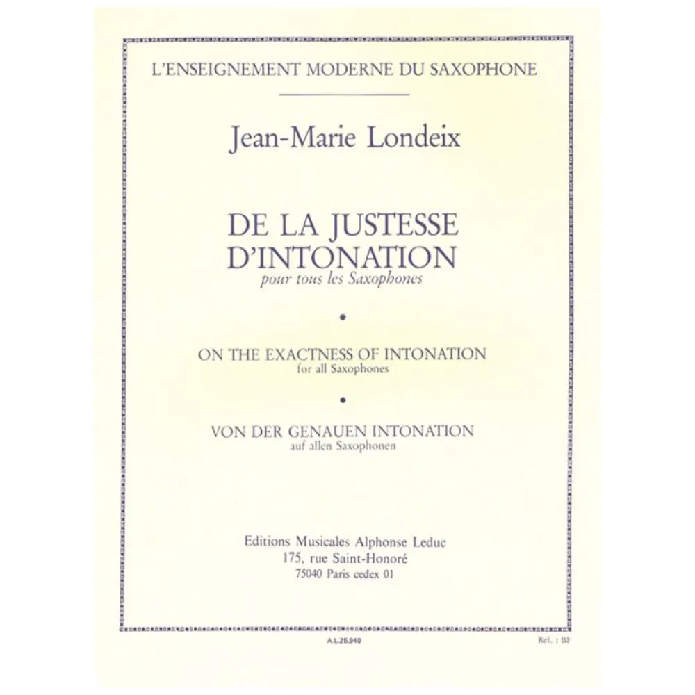 J.M. LONDEIX DE LA JUSTESSE DE’INTONATION