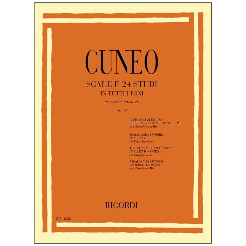 CUNEO SCALE E 24 STUDI IN TUTTI I TONI OP. 197 SAX MI/B OP.197