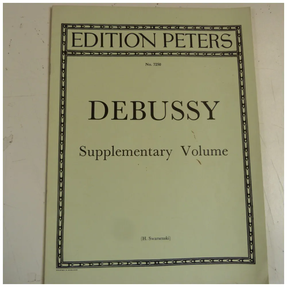 CLAUDE DEBUSSY SUPPLEMENTARY VOLUME 2