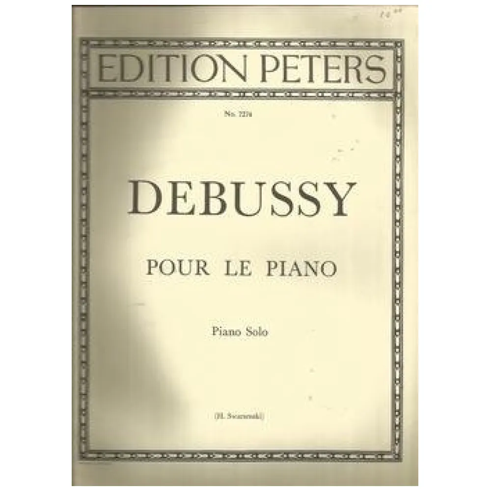 CLUDE DEBUSSY POUR LE PIANO ED. PETERS