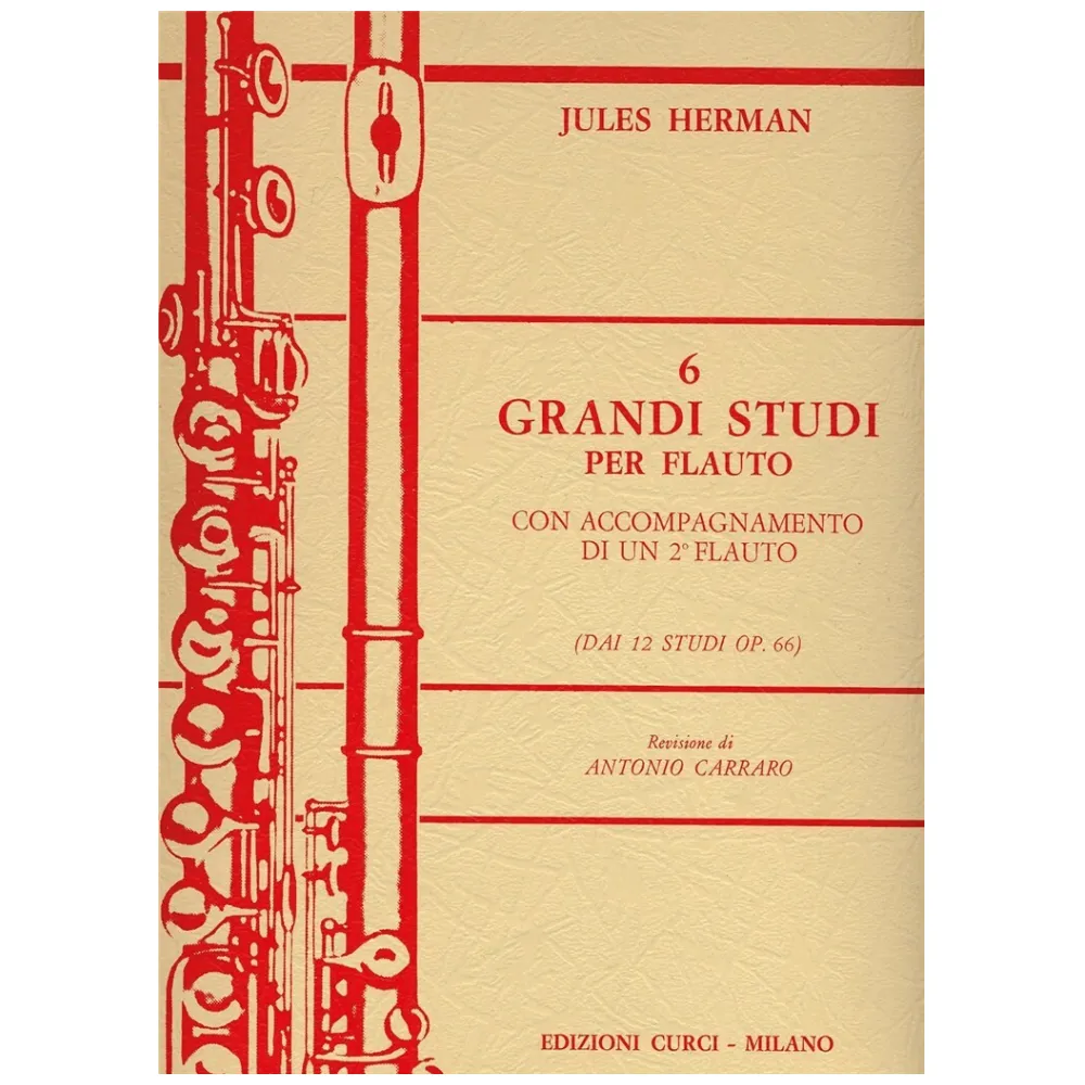 JULES HERMAN 6 GRANDI STUDI OP. 66 (CARRARO) PER FLAUTO