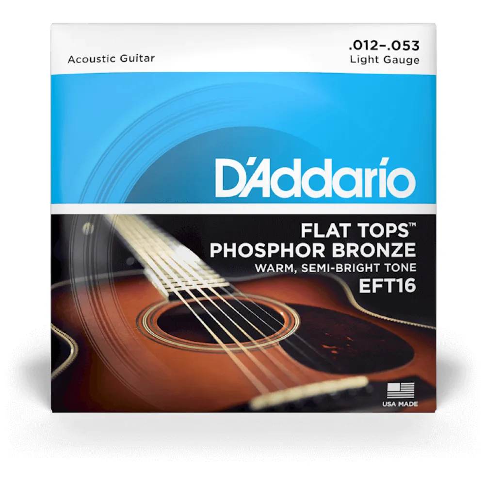 D’ADDARIO EFT16 FLAT TOPS PHOSPHOR BRONZE 12/53