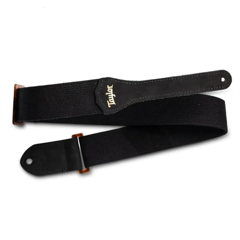 TAYLOR GS MINI STRAP BLACK COTTON 2” AMBER BUCKLE