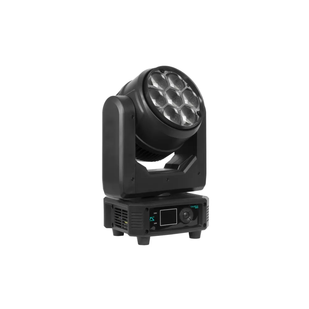 TAURUS TESTA MOBILE WASH 7X40W RGBW LED OSRAM CON ZOOM 5°-50° CONTROLLO PIXEL