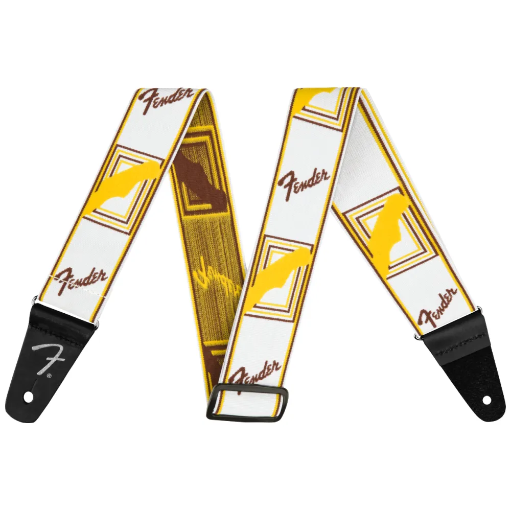 FENDER WEIGHLESS? MONOGRAM STRAP WHITE/BROWN/YELLOW 2″