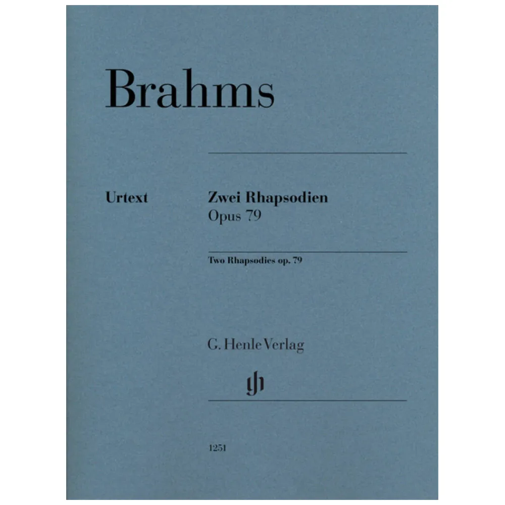 BRAHMS 2 RAPSODIE Op 79 Piano Urtext