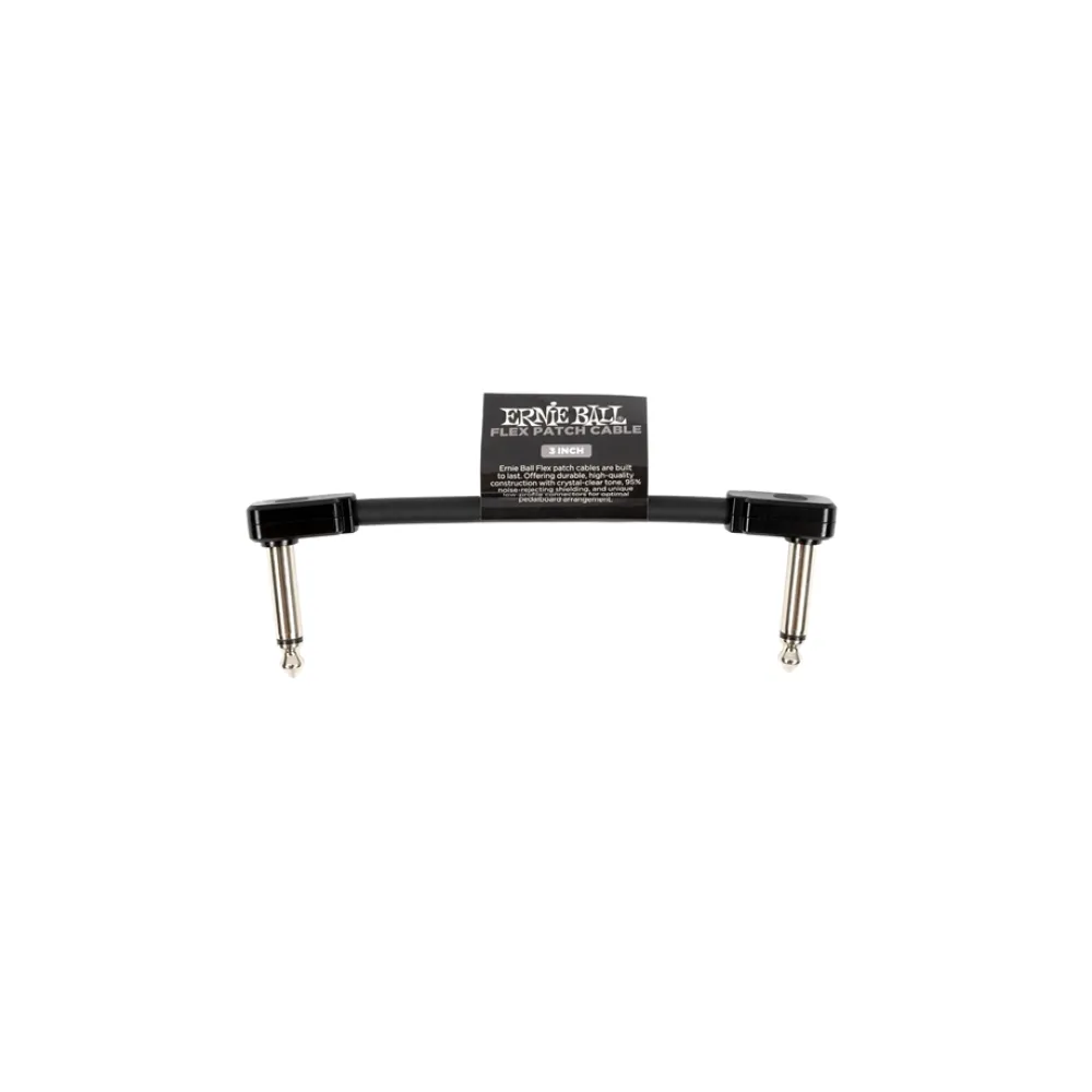 6438 Flex Patch Cable Black 8cm