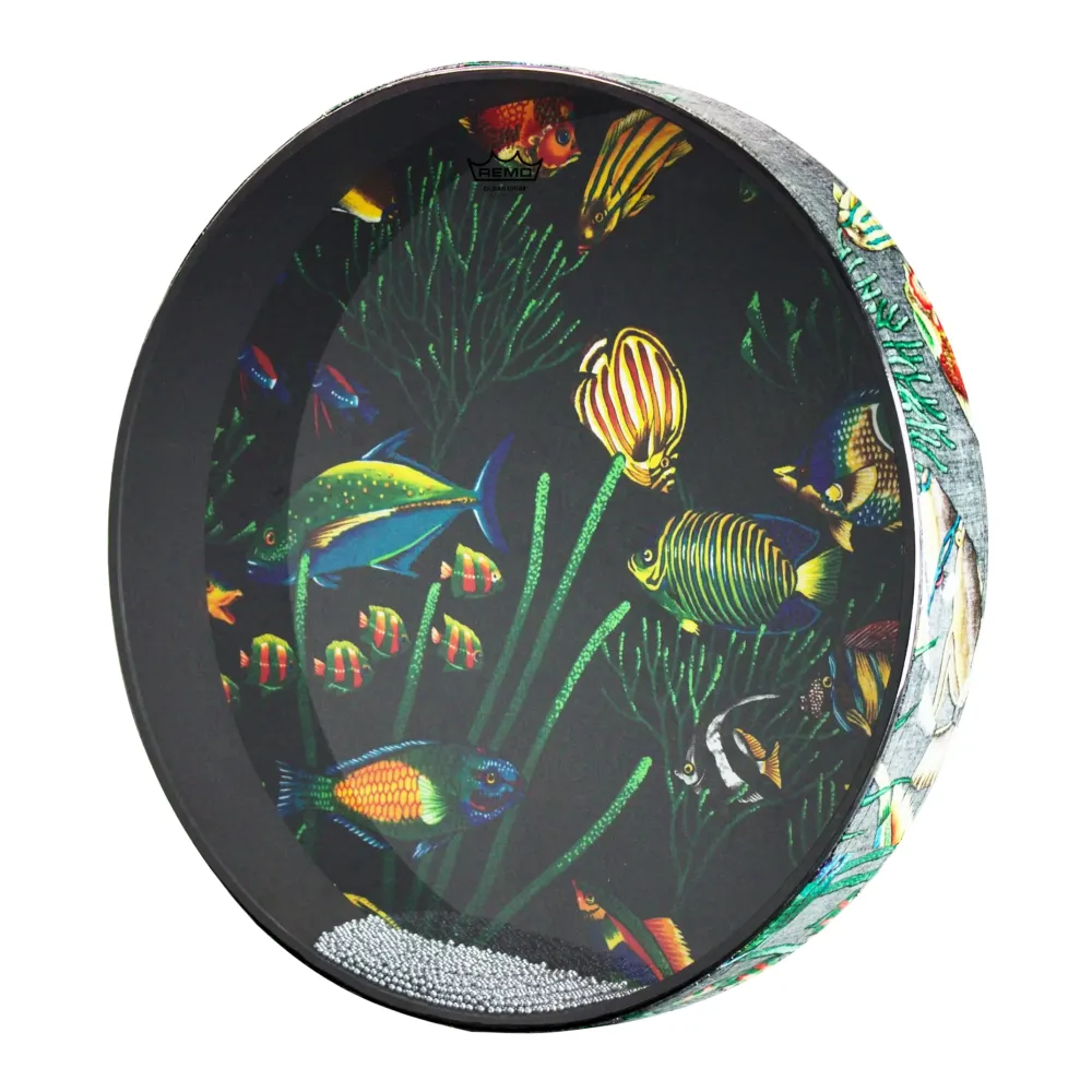 REMO OCEAN DRUM 16″2 1/2″ FISH GRAPHIC