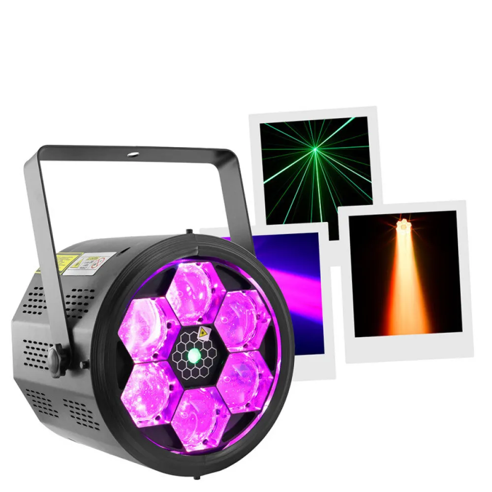 MSC BEE FX LZR 2 IN 1 LED EFFECT ROTATING HONEYCOMB EFFECT MULTI