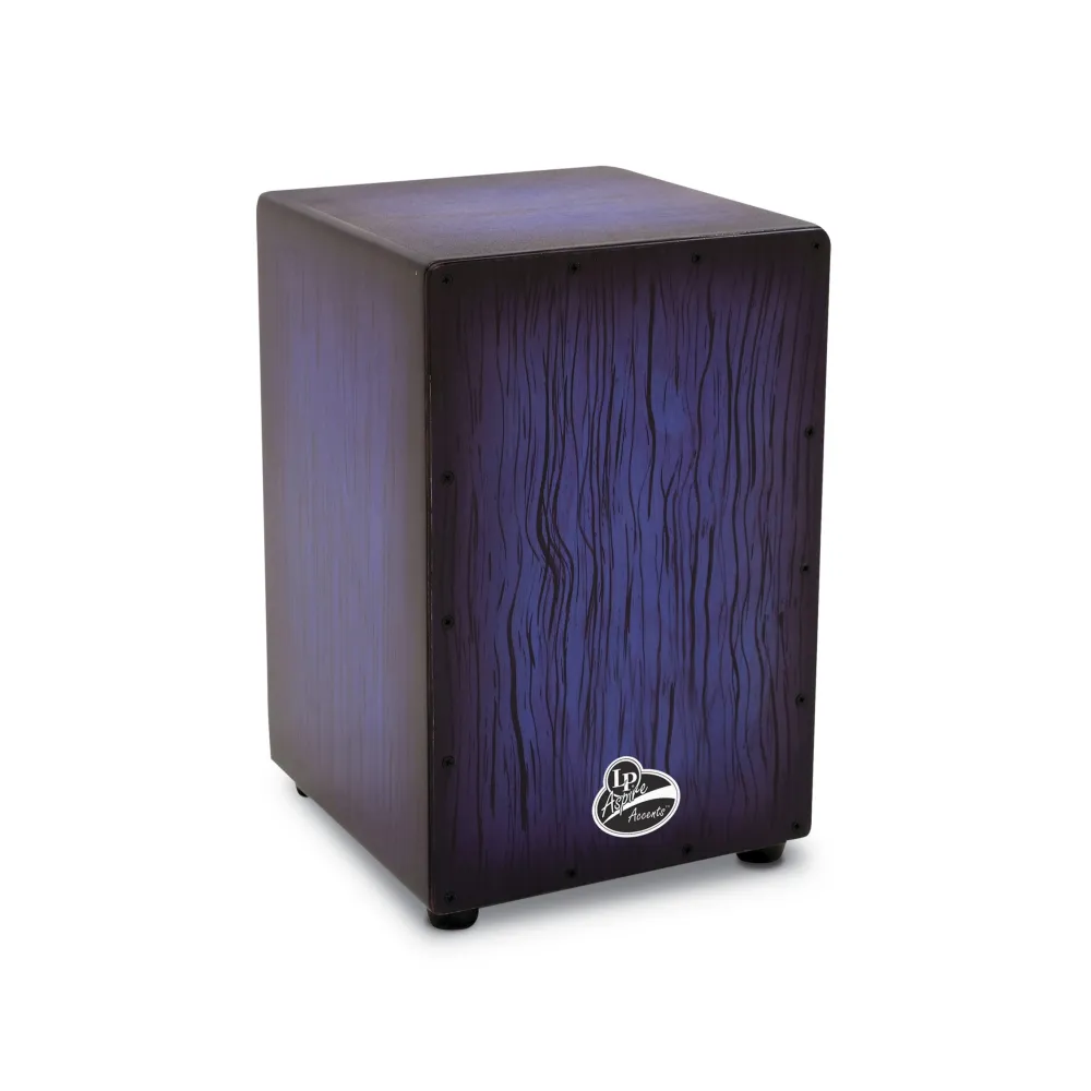 LATIN PERCUSSION CAJON ASPIRE ACCENTS BLUE BURST STREAK